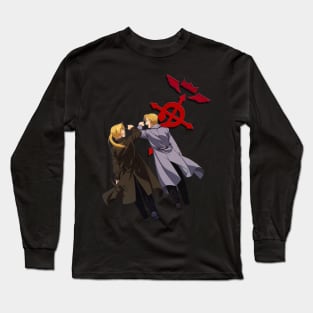 Edward and Aplhonse Elric FullMetal Alchemist Long Sleeve T-Shirt